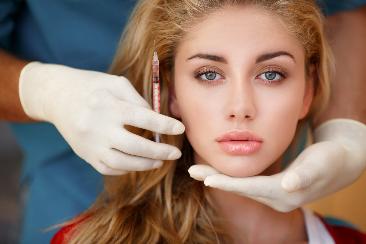 women showing botox treatment